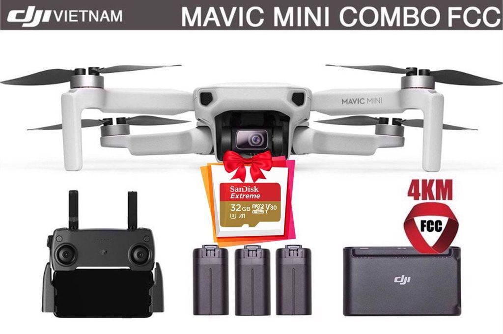  DJI MAVIC MINI COMBO (NA) FCC 4Km (Hàng Mỹ) 