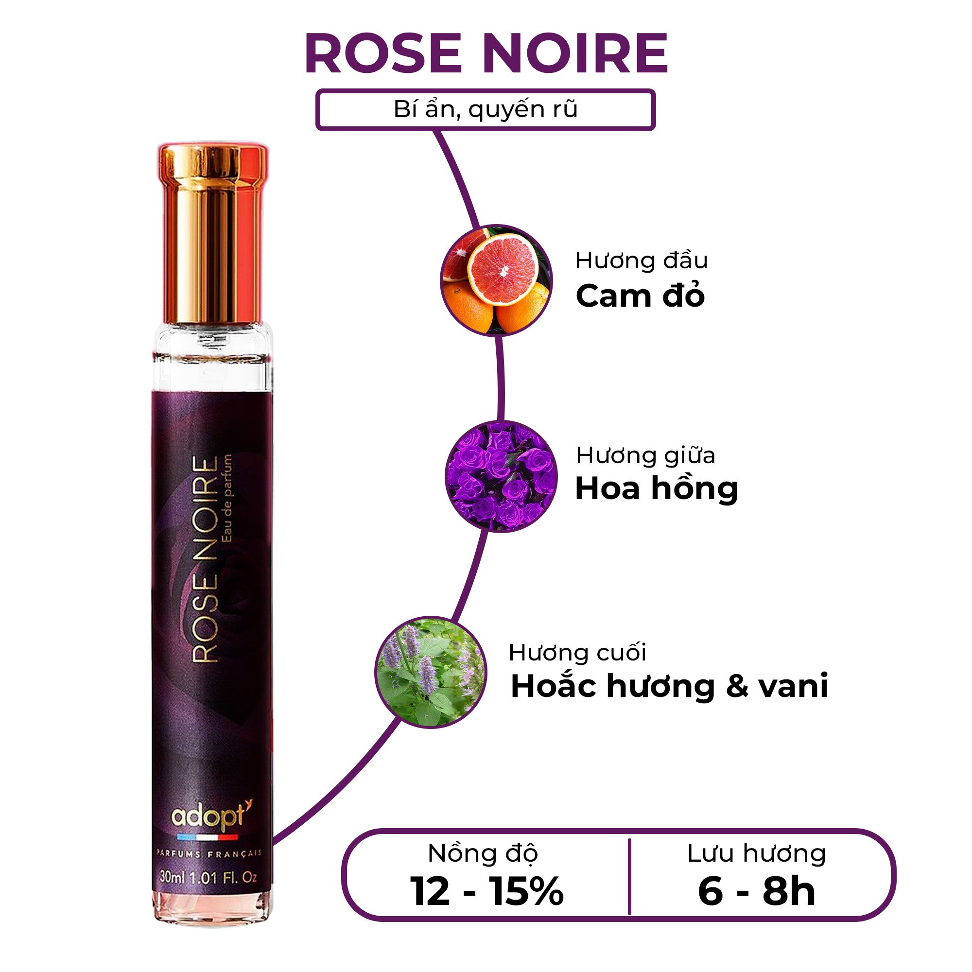 Nước Hoa Adopt' Rose Noire 30ML