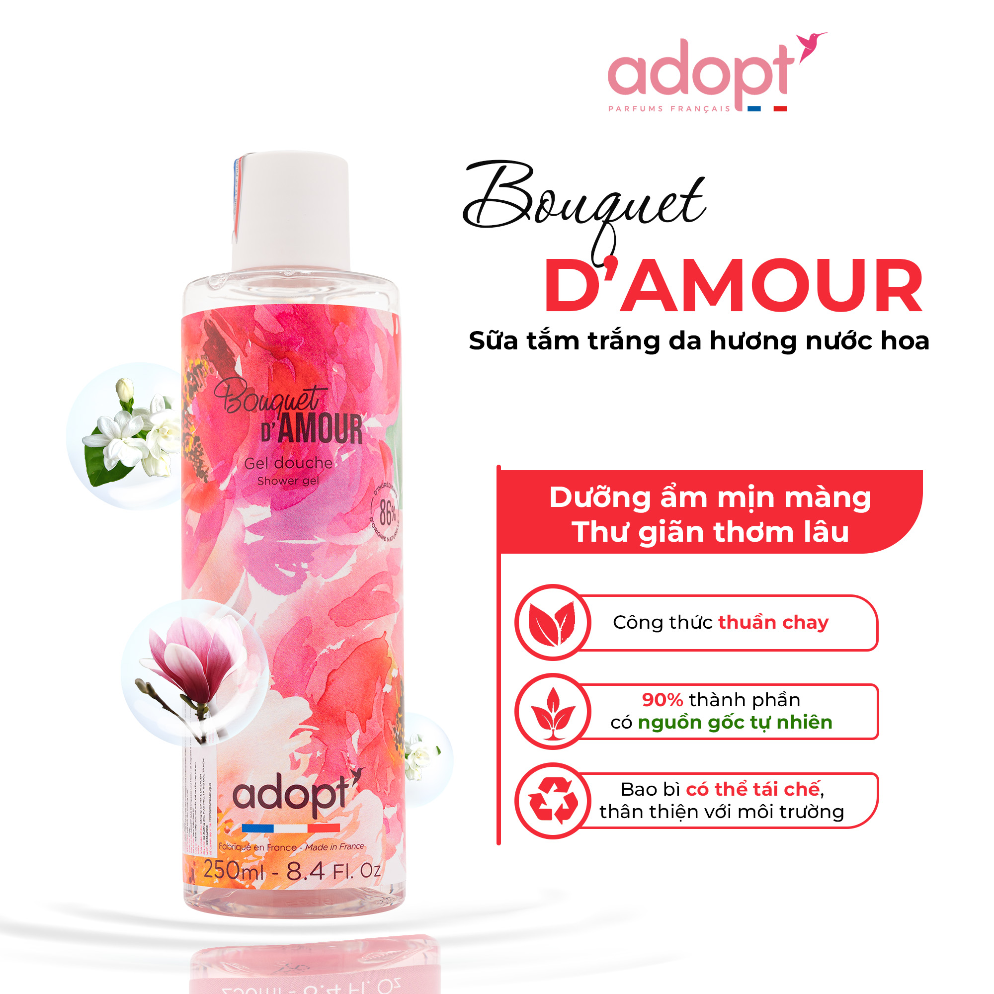 BST Ngọt Ngào - Sữa tắm & Nước hoa Adopt' Bouquet D'amour