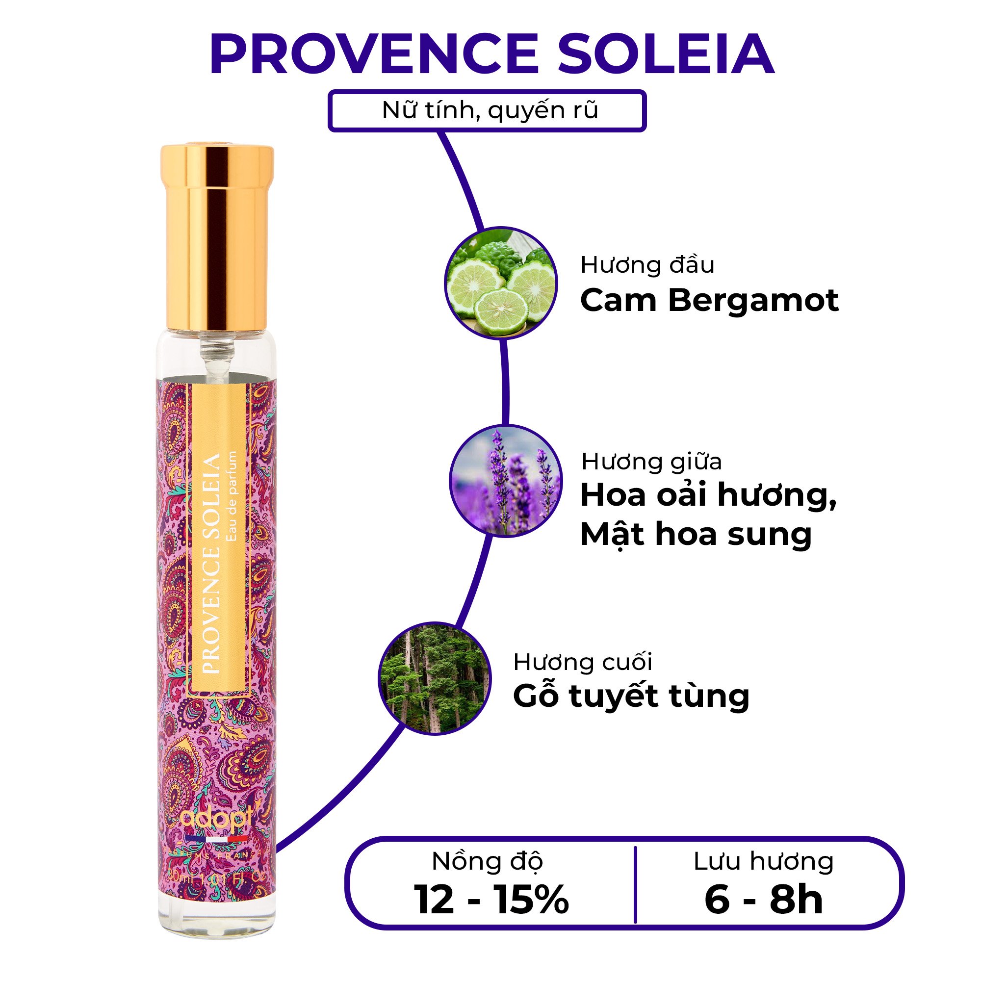 Nước Hoa Adopt' Provence Soleia 30ML