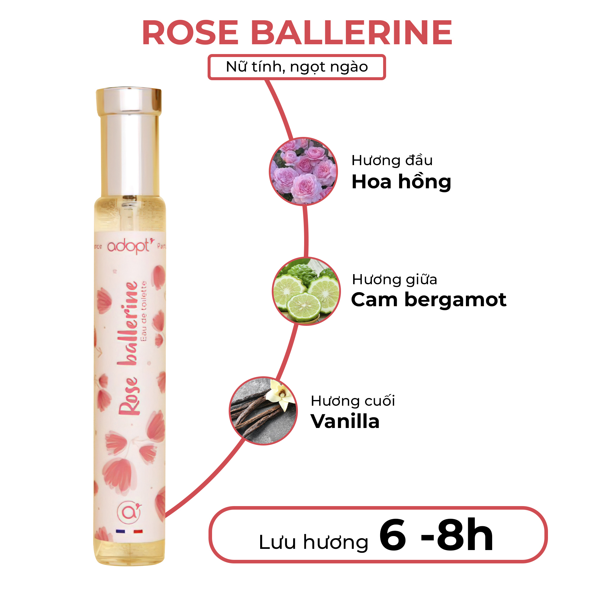 Nước Hoa Adopt' Rose ballerine 30ML