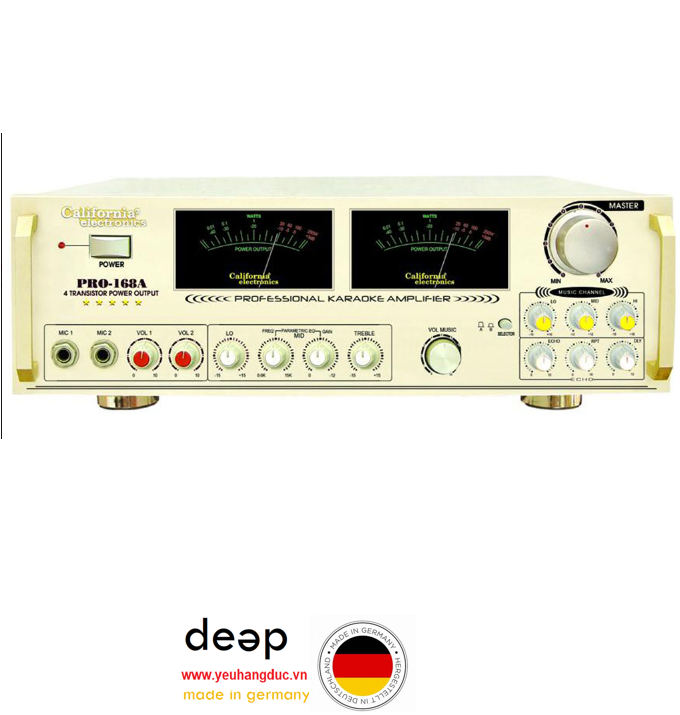  Amplifier Califonia PRO-168A DEEP47 www.yeuhangduc.vn sẵn sàng cho bạn 