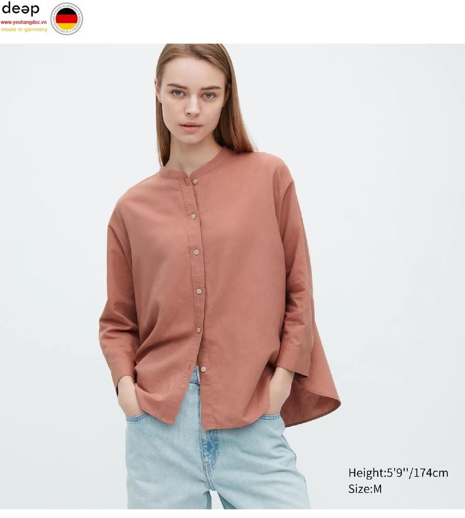 Áo sơ mi nữ dáng rộng tay dài SLINEN vải linen bột premium cao cấp Tím Pastel Lazadavn #35 Áo sơ mi nữ dáng rộng tay dài SLINEN vải linen bột premium cao cấp Tím Pastel Lazadavn
