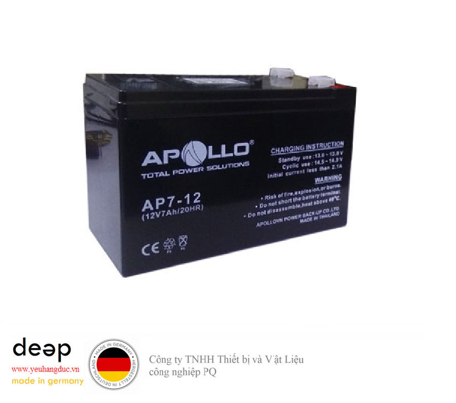  Ắc quy Apollo 12V 7Ah AP7-12 DEEP47 www.yeuhangduc.vn sẵn sàng cho bạn 