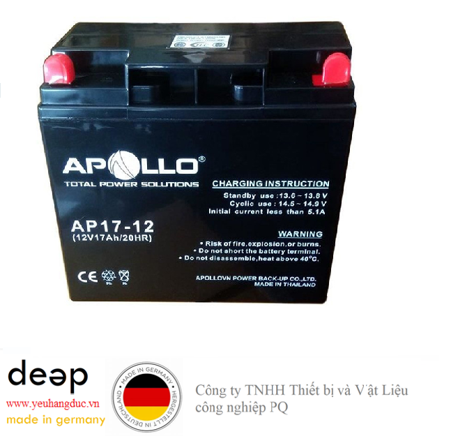  Ắc quy Apollo 12V 17Ah AP17-12 DEEP47 www.yeuhangduc.vn sẵn sàng cho bạn 