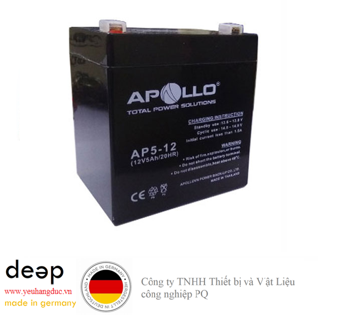  Ắc quy Apollo 12V 5Ah, AP5-12 DEEP47 www.yeuhangduc.vn sẵn sàng cho bạn 