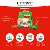  Cát gỗ vệ sinh hữu cơ Cat's Best Original | Siêu thấm hút, khử mùi | Vón cục | Xả được trong toilet 