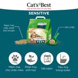  Cát gỗ vệ sinh hữu cơ Cat's Best Sensitive | Siêu thấm hút, kháng khuẩn | Vón cục | Xả được trong toilet 