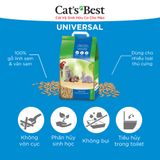  Cát vệ sinh cho thú cưng Cat's Best Universal | Dùng được cho mèo và thú nhỏ | Không vón cục | Không bụi | Xả được trong toilet 