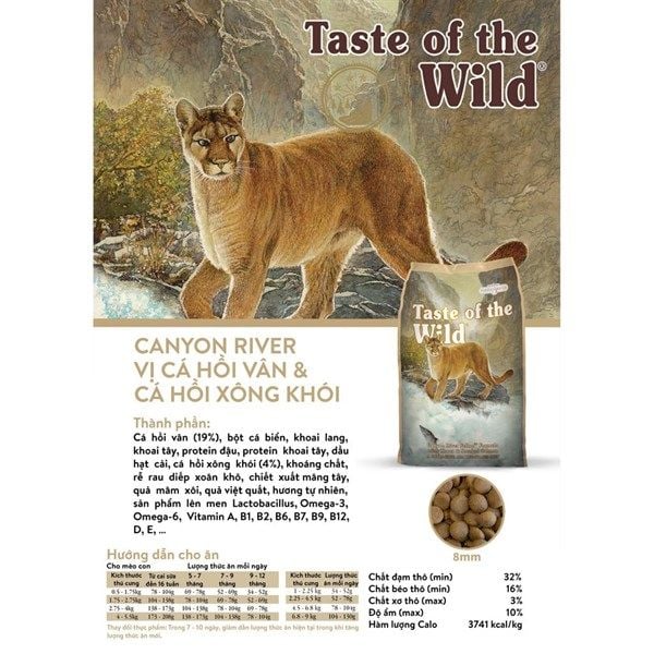  Thức ăn hạt cho mèo Taste of the Wild 
