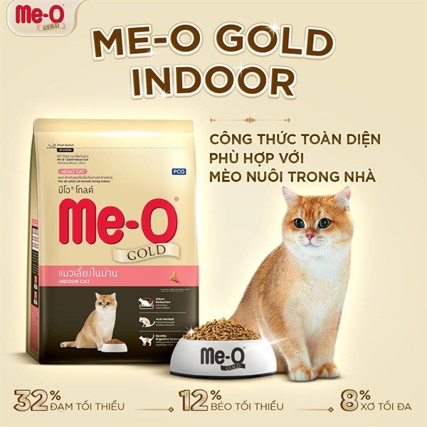  Thức ăn hạt khô cho mèo Me-O Gold 