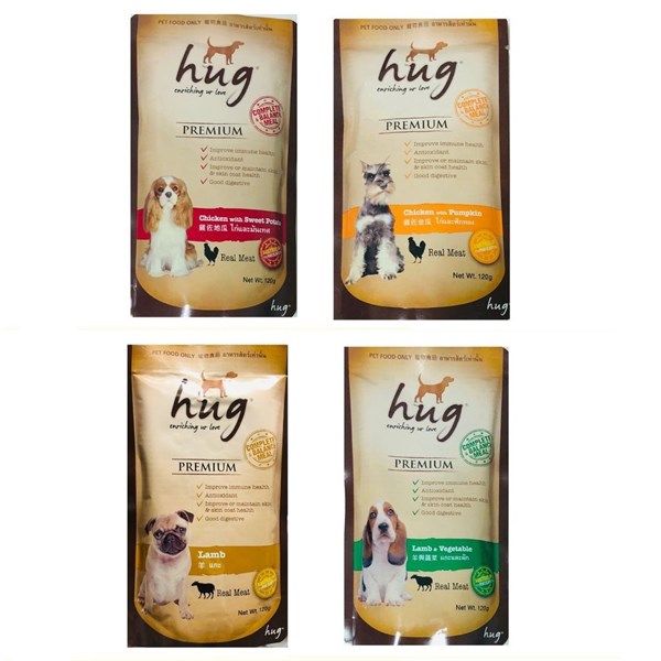  Thức ăn pate cho chó Hug bịch 120gr 