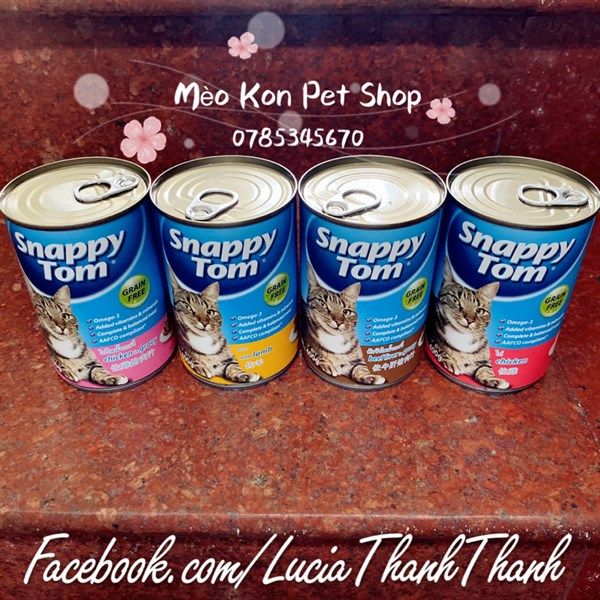  Thức Ăn Mèo Pate Snappy Lon 400Gram 