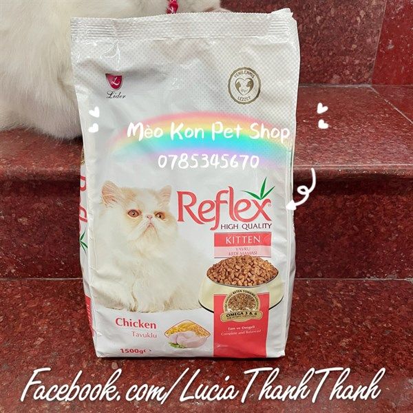  Thức Ăn Hạt cho mèo cao cấp Reflex Thổ Nhĩ Kỳ bịch 1 KG lẻ 