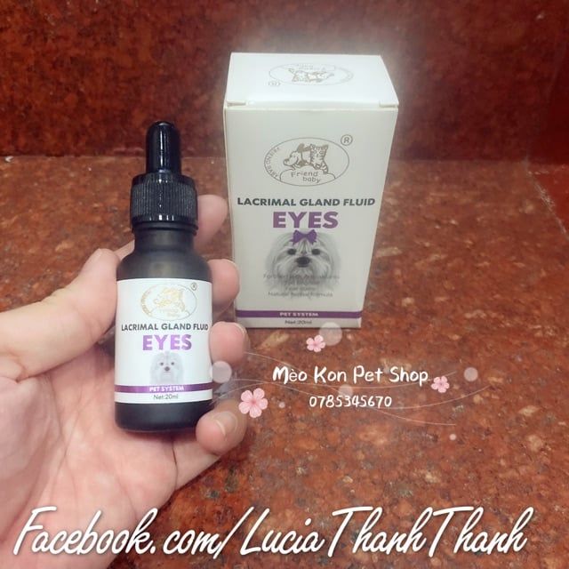  Thuốc trị chảy nước mắt ở chó mèo Lacrimal Gland Fluid EYES (pro-white) 20ml 
