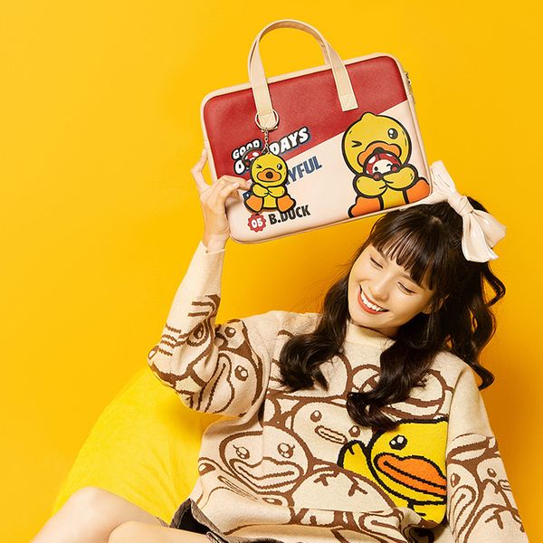  Túi da nữ chống sốc Macbook, Laptop chống nước, có quai xách T23 