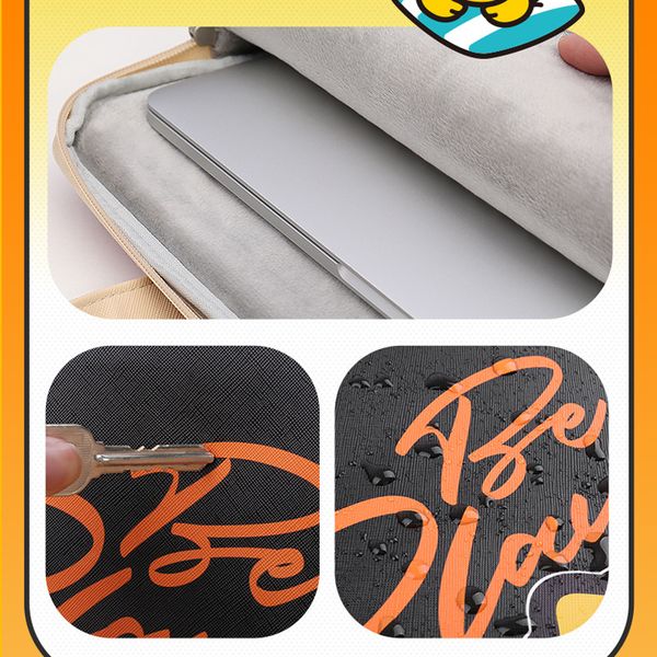  Túi da nữ chống sốc Macbook, Laptop chống nước, có quai xách T23 