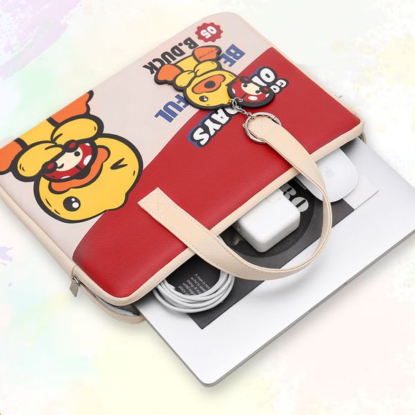  Túi da nữ chống sốc Macbook, Laptop chống nước, có quai xách T23 