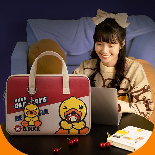  Túi da nữ chống sốc Macbook, Laptop chống nước, có quai xách T23 