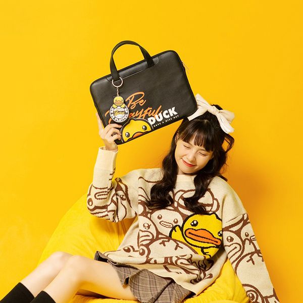  Túi da nữ chống sốc Macbook, Laptop chống nước, có quai xách T23 