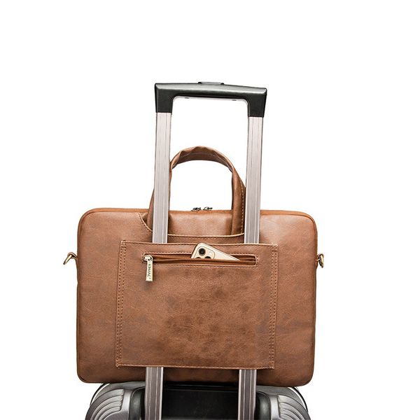  Túi da chống sốc Macbook, Laptop có dây đeo, chống nước T42 