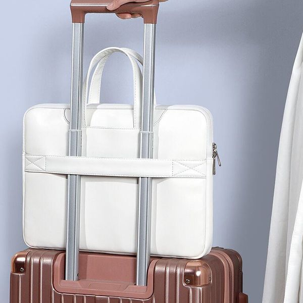  Túi da nữ chống sốc Macbook, Laptop có quai xách, chống nước T25 