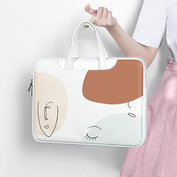  Túi da nữ chống sốc Macbook, Laptop có quai xách, chống nước T25 