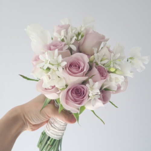  Soft Pink Rose Wedding Bouquet 