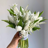  Bó Hoa Cưới Tulip Trắng 