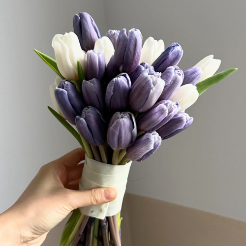  Purple Waves Wedding Bouquet 