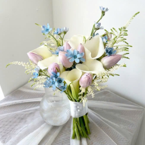  Blue Star Calla Wedding Bouquet 