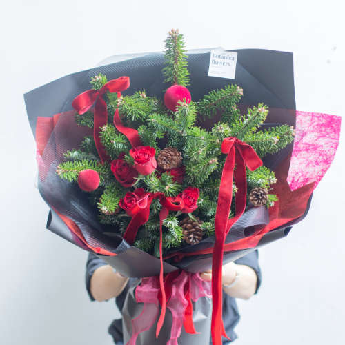  크리스마스 레드 부케 