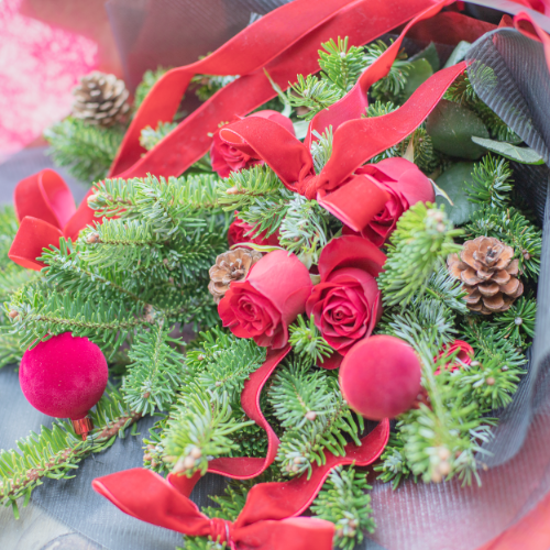  Christmas Red Bouquet 