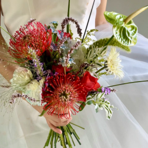  Flame of Love Wedding Bouquet 