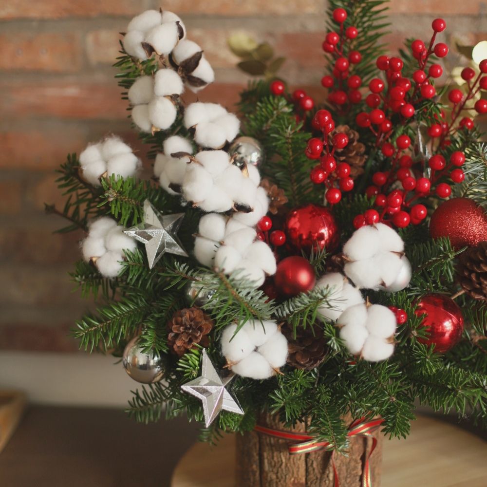  Trang Trí Bàn Noel Bằng Bông Gòn 