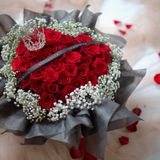  Heart Rose Bouquet 