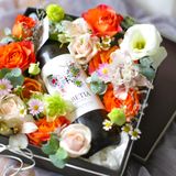  플라워 와인 박스 