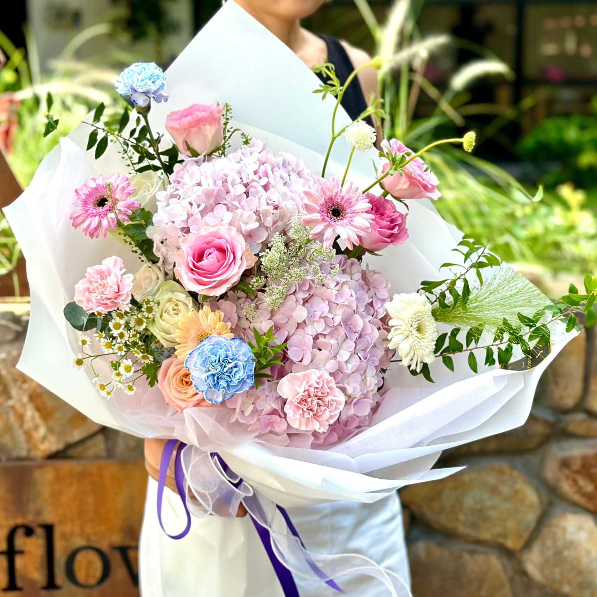  로맨틱 핑크 수국 