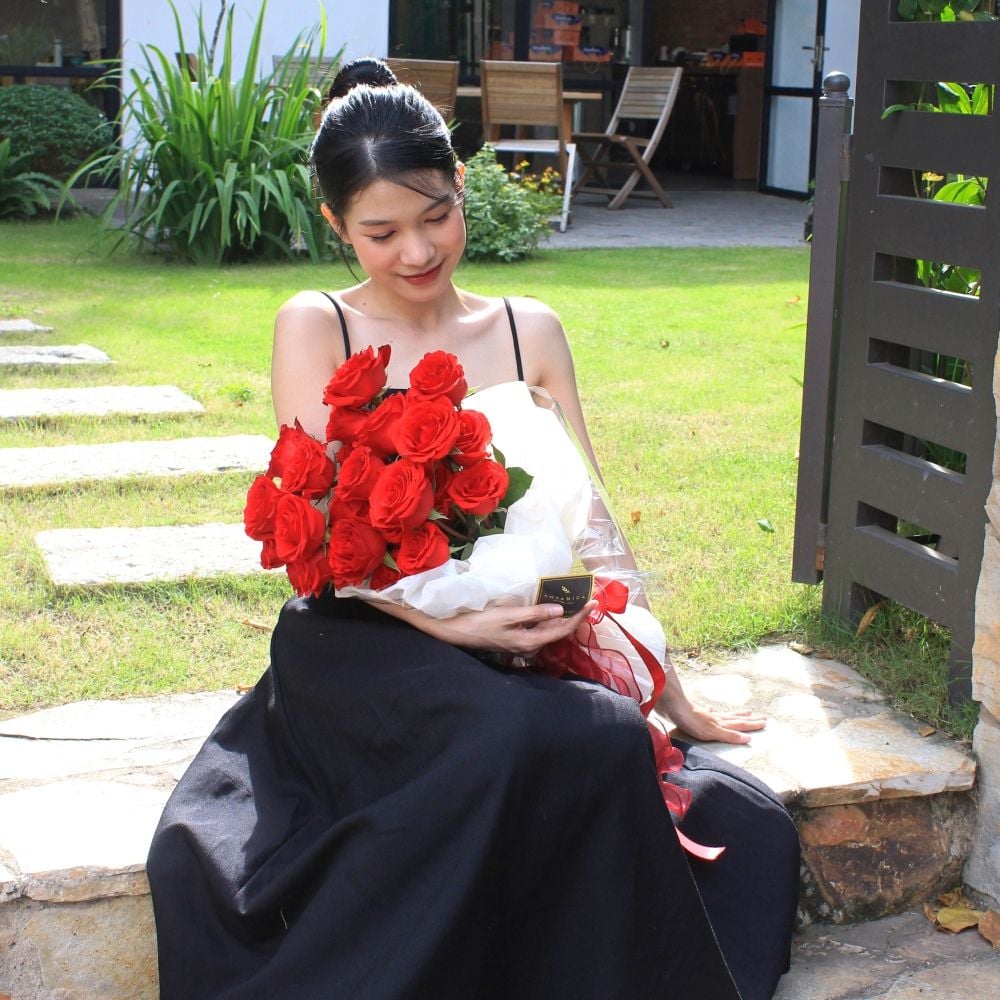  Bó Hoa Hồng Đỏ Chân Thành 