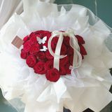  Bó Hoa Hồng Trái Tim 