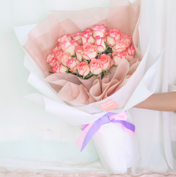  핑크 로즈 꽃다발 
