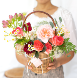  Colombia Carnation And Mixed Flowers Basket 