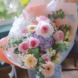  Lovely Baby Pink Rose Bouquet 