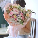 Lovely Baby Pink Rose Bouquet 