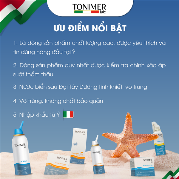 ưu điểm xịt mũi tonimer hypertonic