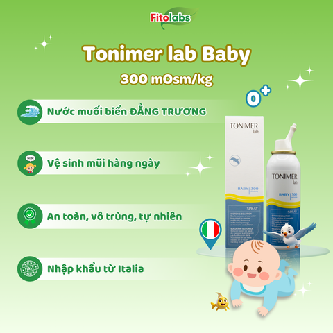 Tonimer Lab Baby Spray - Xịt Mũi Đẳng Trương 300 mOsm/kg