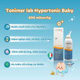 Tonimer lab Hypertonic Baby - Xịt mũi ưu trương 600 mOsm/kg