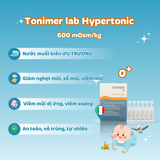 Tonimer lab Hypertonic - Dung dịch nhỏ mũi ưu trương 600 mOsm/kg