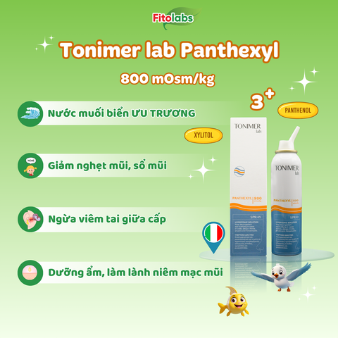 Tonimer lab Panthexyl - Xịt mũi ưu trương 800 mOsm/kg