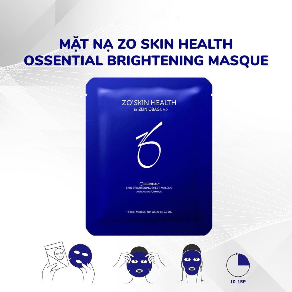 ZO SKIN HEALTH SKIN BRIGHTENING SHEET MASQUE - Mặt nạ dưỡng sáng da